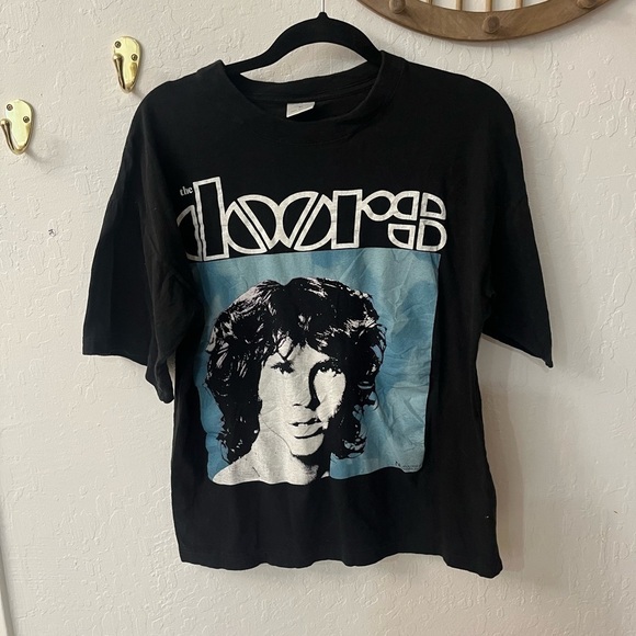 the doors Tops - Vintage 90s Single Stitch Euro Boot The Doors Band Graphic T Shirt